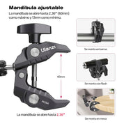 Super Clamp Ulanzi Abrazadera Multifuncional para Fotografía