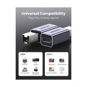 Adaptador Cable UGREEN USB-C a USB-B 2.0 (20120) – para impresoras