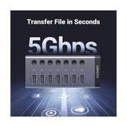 Hub Usb Ugreen 7 Puertos Cm481 (90305) Usb 3.0, Switch Independientes