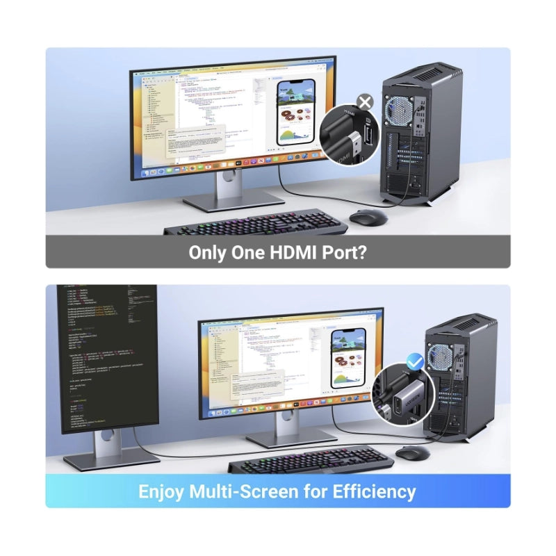 Adaptador Convertidor Ugreen Displayport A Hdmi 4k30hz - 55935 (Pack X2)