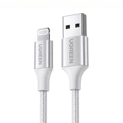 Cable UGREEN Lightning a USB 2.4A – 1M 12W (60161, Silver)