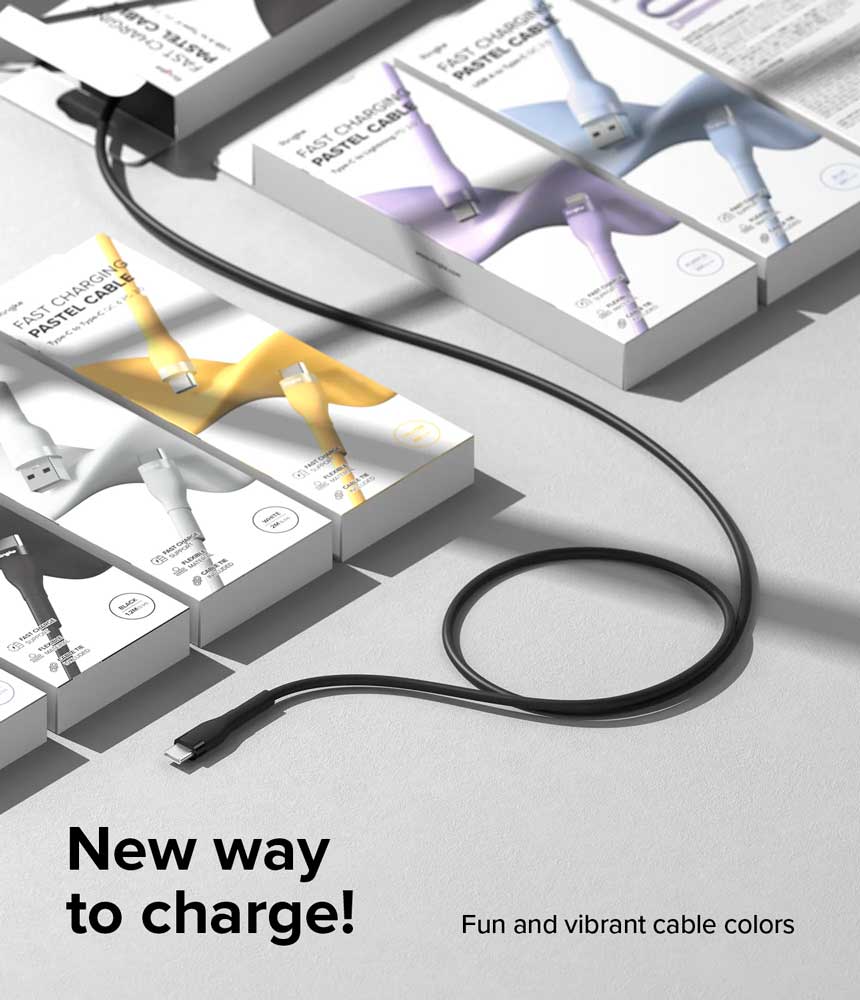 Cargador Ringke Carga Rápida Tipo C a C (1.2 Metros) - Ringke - Cables y Cargadores5 - 5 - 3 / RCCRTCC - 2M - BDastore