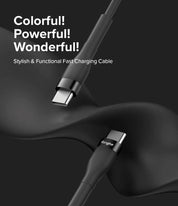 Cargador Ringke Carga Rápida Tipo C a C (1.2 Metros) - Ringke - Cables y Cargadores5 - 5 - 3 / RCCRTCC - 2M - BDastore