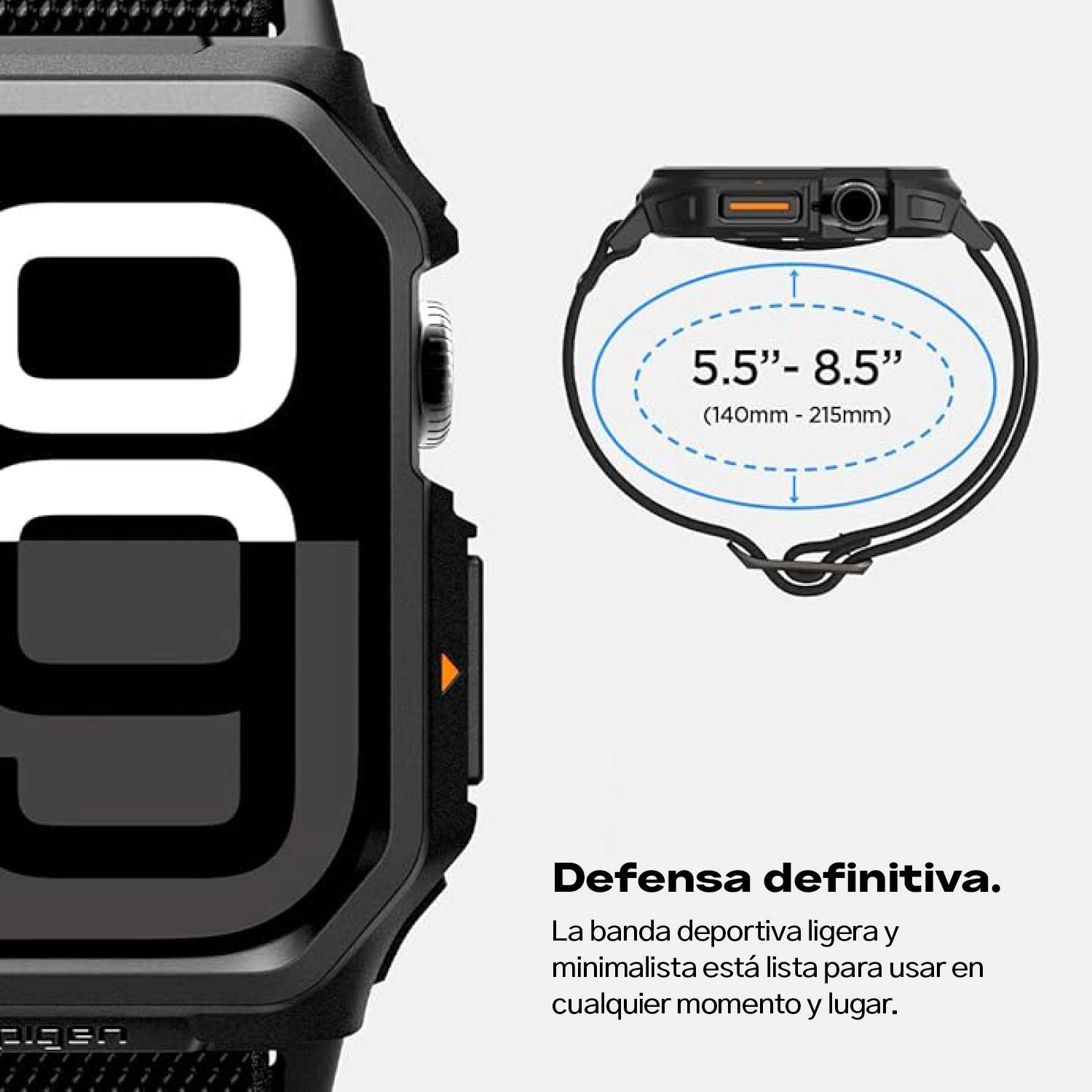 Case + Correa Spigen Lite Fit Pro Apple Watch 46mm - Spigen - Funda Apple Watch8 - 5 - 1 / CCSLFPAPPW46MM - BCKDastore