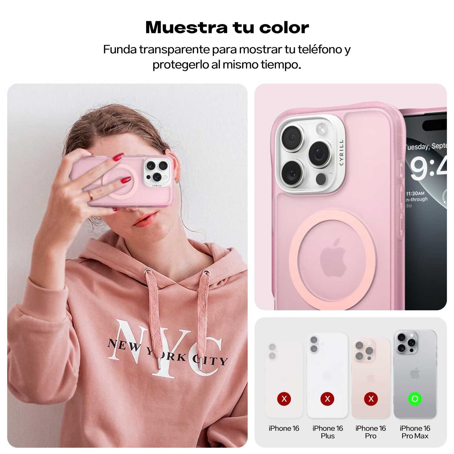 Case Cyrill UltraSheer Mag Matte iPhone 16 Pro Max (MagSafe) - Cyrill - Funda4 - 6 - 3 / CCUSMIP16PMMS - PNDastore
