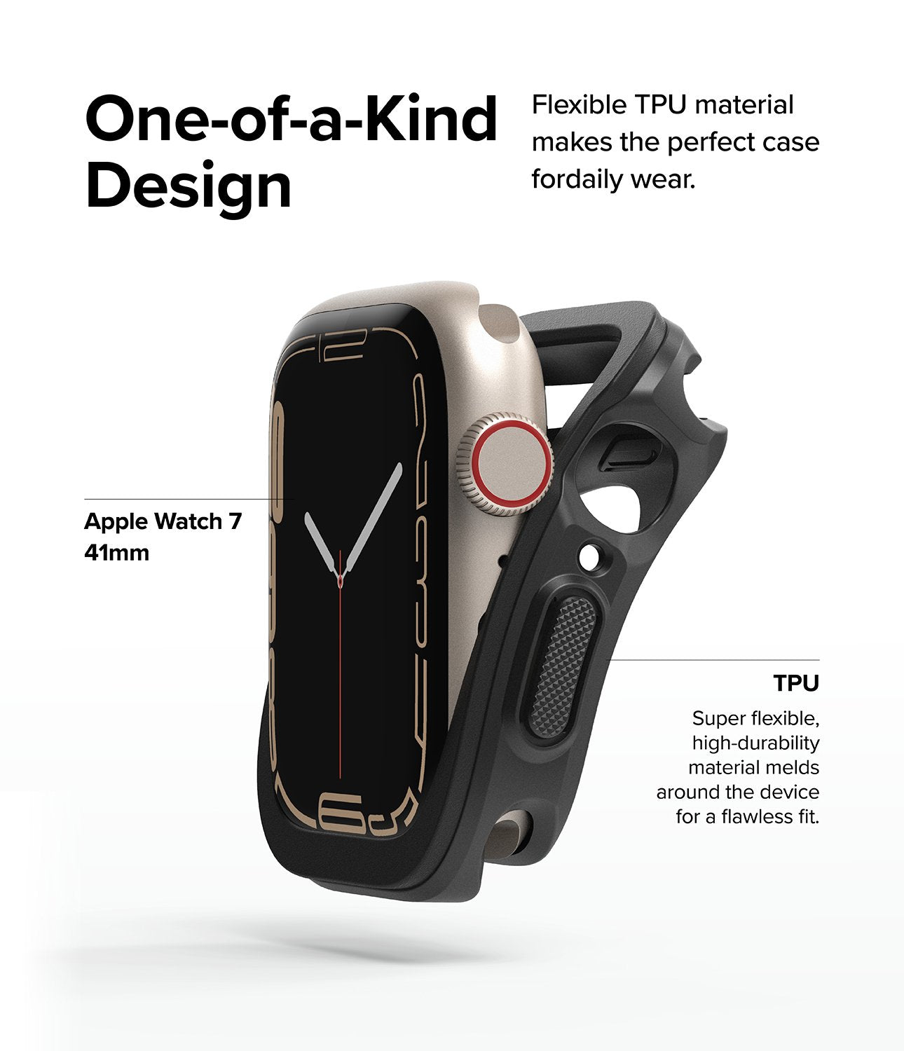 Case Ringke Air Sports Apple Watch 41/40MM Series 9, 8, 7, 6, 5, 4, SE - Black - Ringke - Funda Apple Watch6 - 7 - 9 / CRASAWS741MM - BKDastore