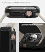 Case Ringke Air Sports Apple Watch 41/40MM Series 9, 8, 7, 6, 5, 4, SE - Black - Ringke - Funda Apple Watch6 - 7 - 9 / CRASAWS741MM - BKDastore