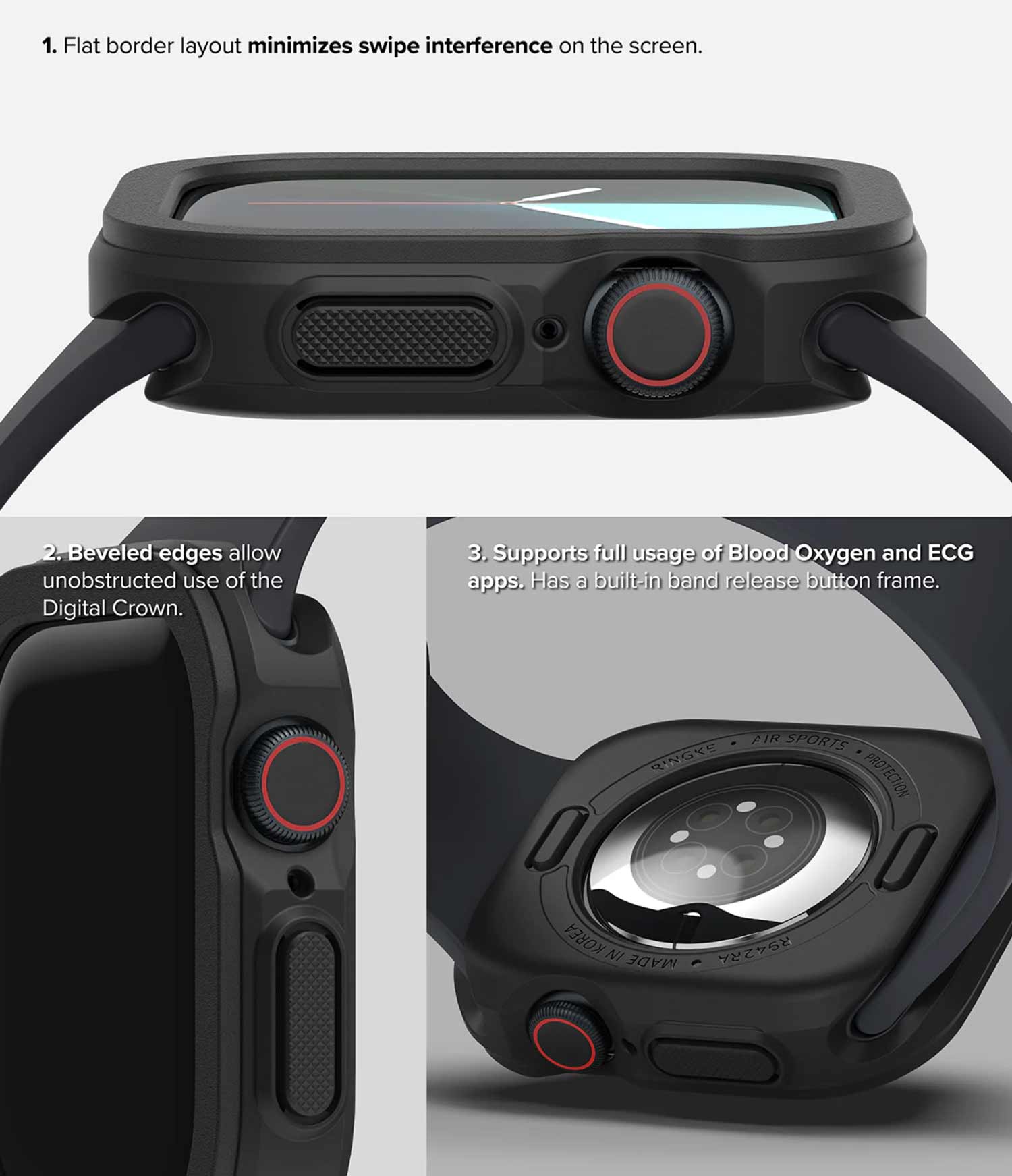 Case Ringke Air Sports Apple Watch 42MM Serie 10 - Ringke - Funda Apple Watch5 - 8 - 4 / CRASAWS1042MM - BCKDastore