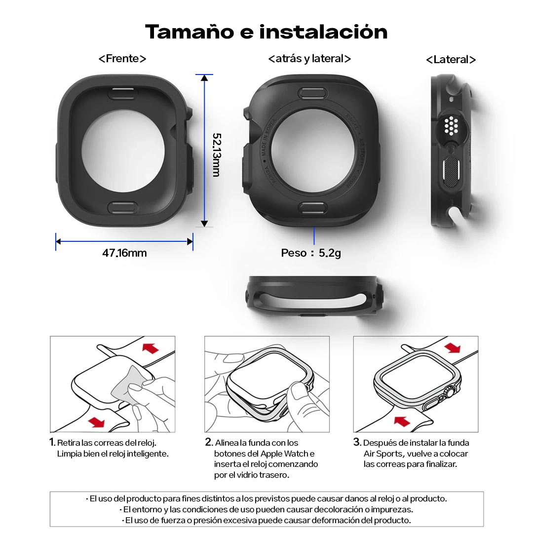 Case Ringke Air Sports Apple Watch Ultra 2 / 1 (49mm) - Ringke - Funda Apple Watch6 - 7 - 12 / CRASAWU - BKDastore
