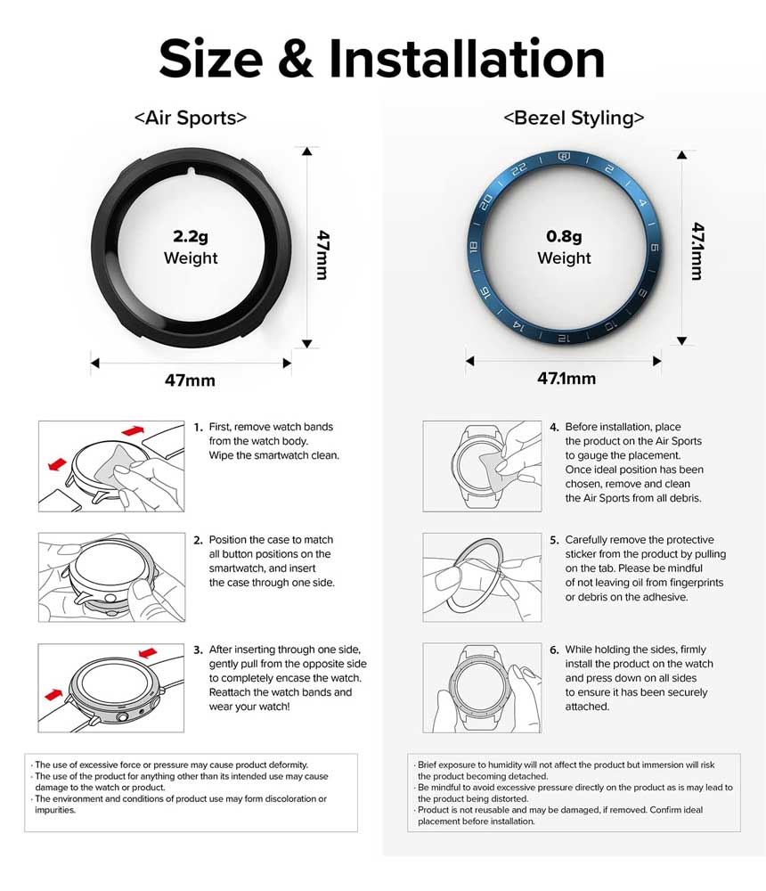 Case Ringke Air Sports + Bezel Galaxy Watch 5 / 4 (44MM) - Ringke - Funda Galaxy Watch11 - 1 - 2 / CRASBGW44MM - BLUEDastore