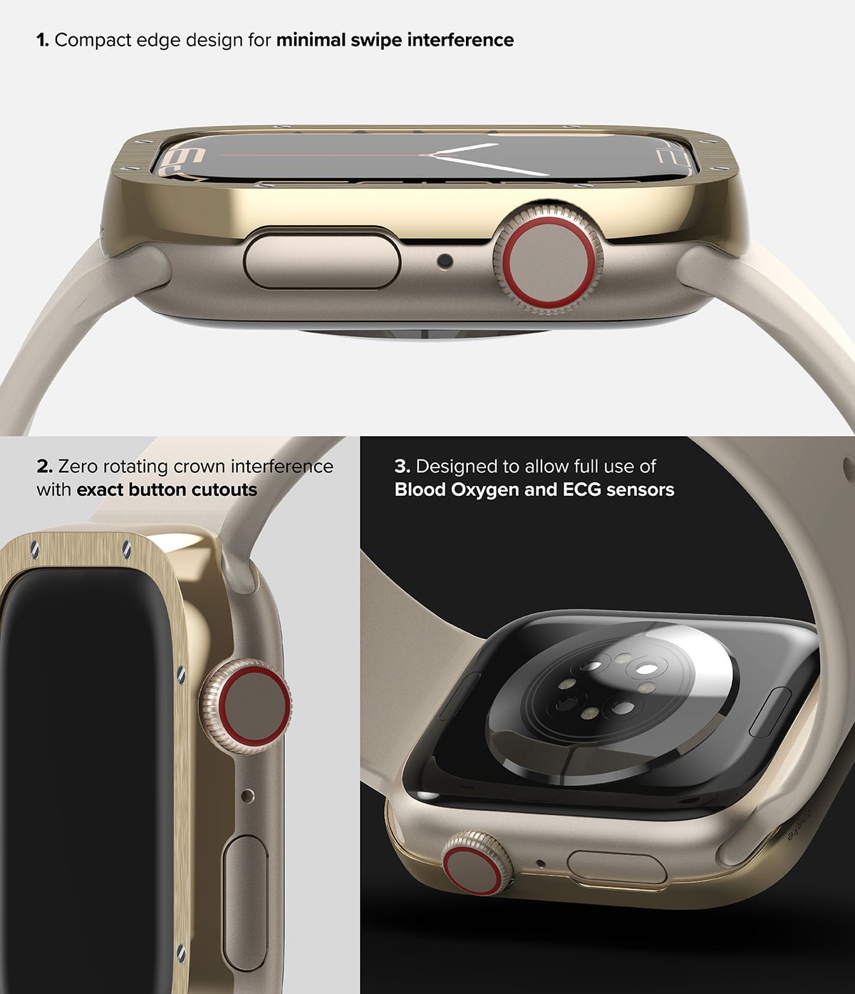 Case Ringke Bezel Premium Cart Apple Watch 41MM Series 9, 8, 7 (EDICIÓN LIMITADA) - Gold - Ringke - Funda Apple Watch11 - 1 - 2 / AW7 - 41 - 41Dastore