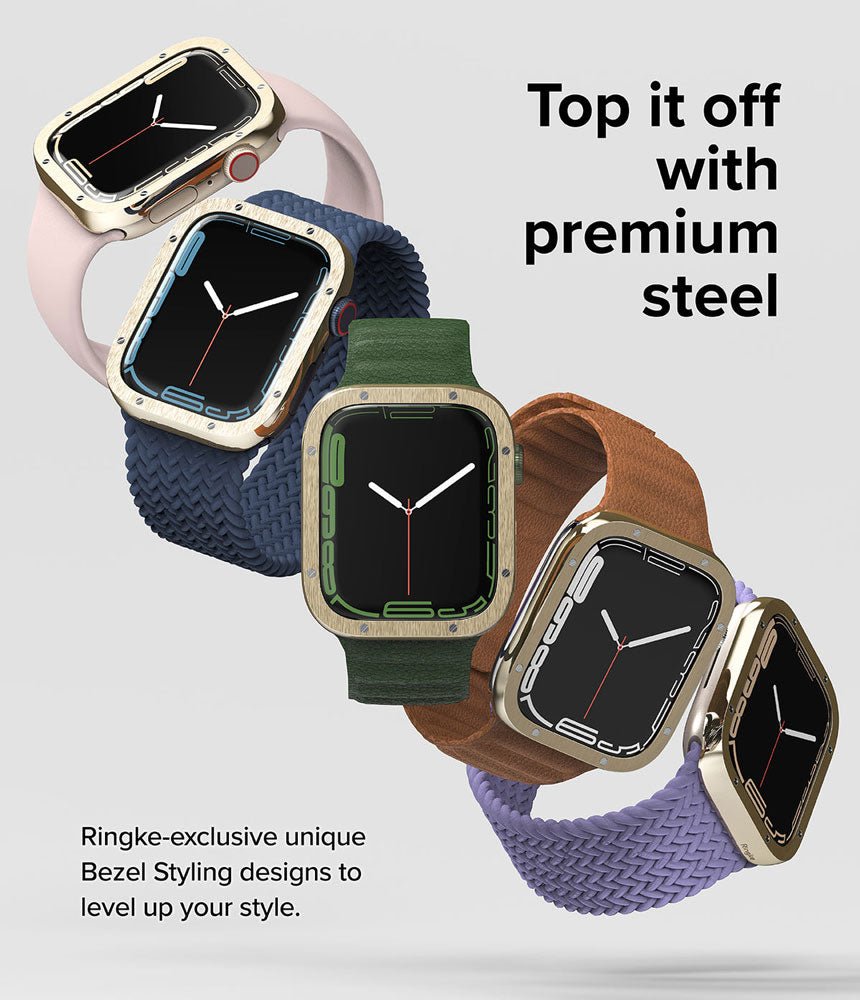Case Ringke Bezel Premium Cart Apple Watch 41MM Series 9, 8, 7 (EDICIÓN LIMITADA) - Gold - Ringke - Funda Apple Watch11 - 1 - 2 / AW7 - 41 - 41Dastore