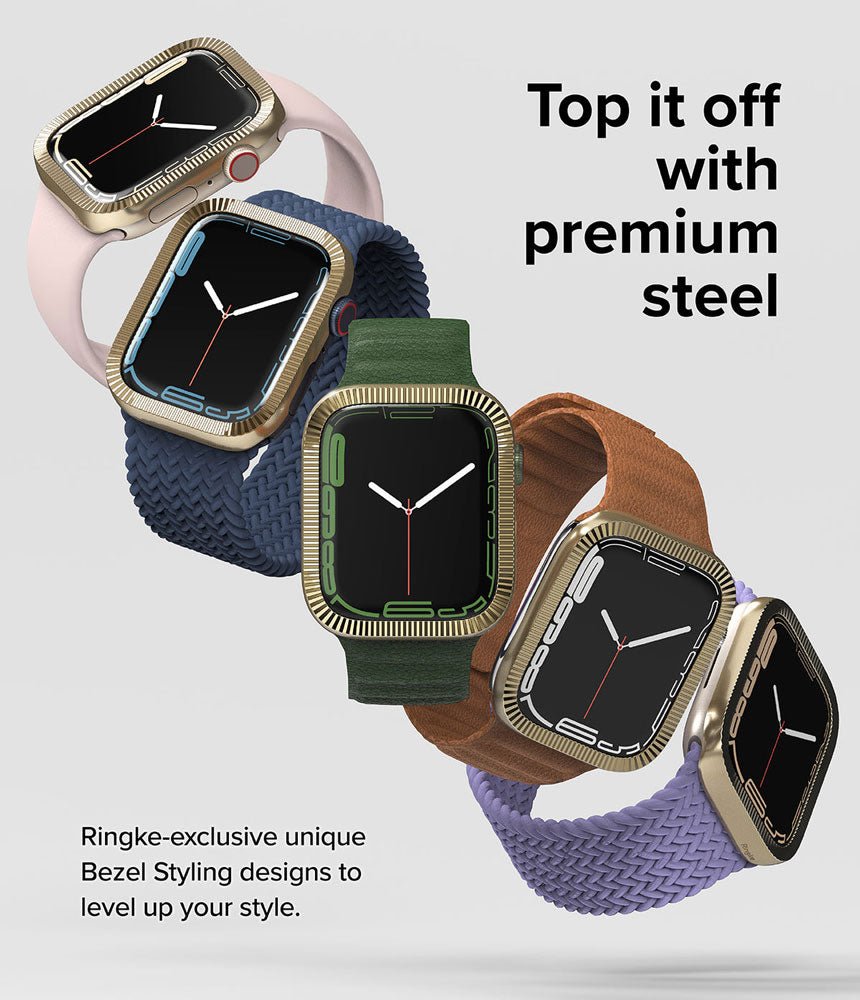 Case Ringke Bezel Premium Rol Apple Watch 41MM Series 9, 8, 7 (EDICIÓN LIMITADA) - Gold - Ringke - Funda Apple Watch11 - 1 - 2 / AW7 - 41 - 43Dastore
