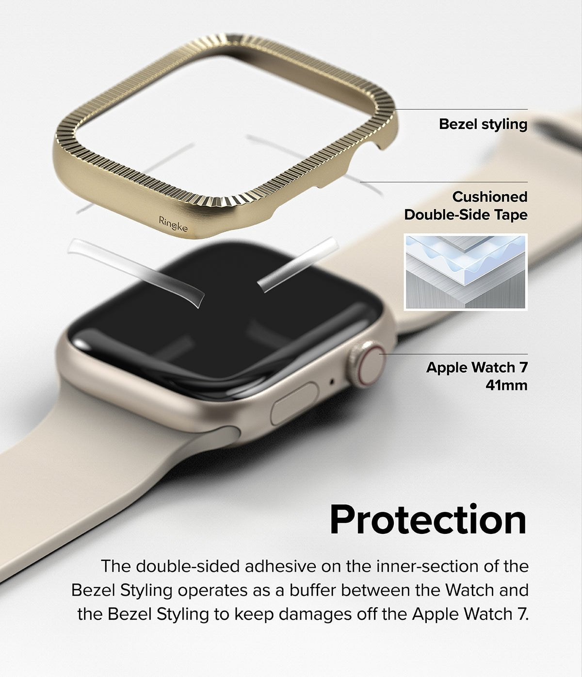 Case Ringke Bezel Premium Rol Apple Watch 41MM Series 9, 8, 7 (EDICIÓN LIMITADA) - Gold - Ringke - Funda Apple Watch11 - 1 - 2 / AW7 - 41 - 43Dastore