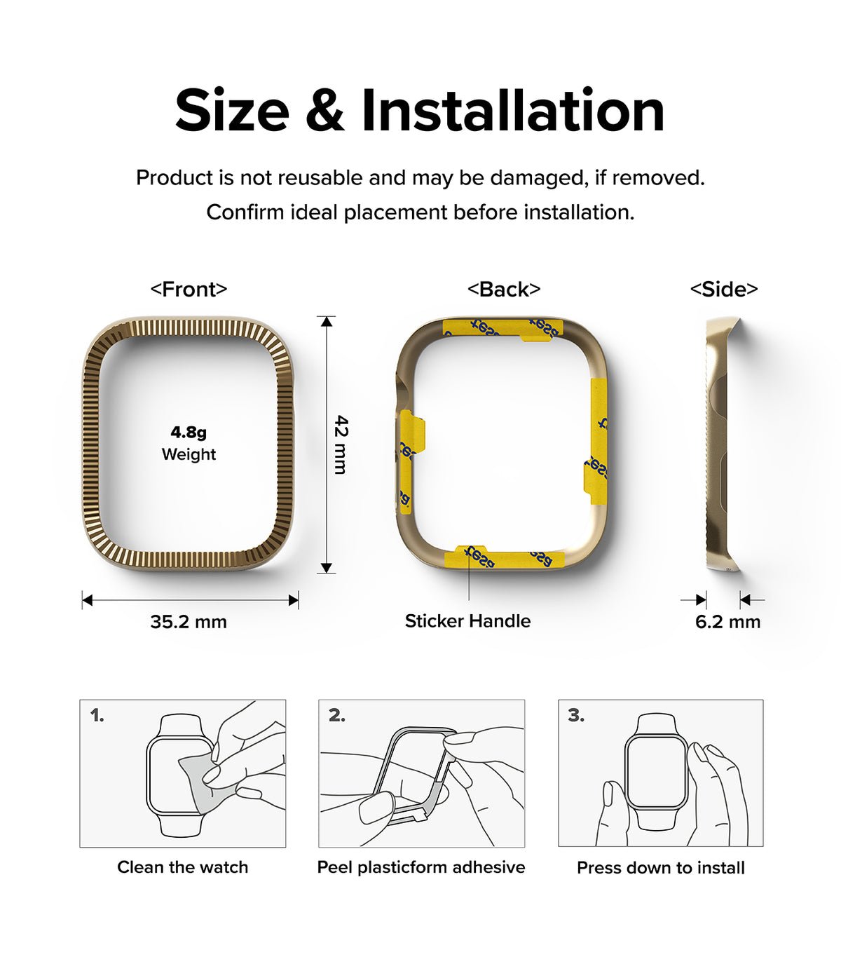 Case Ringke Bezel Premium Rol Apple Watch 41MM Series 9, 8, 7 (EDICIÓN LIMITADA) - Gold - Ringke - Funda Apple Watch6 - 7 - 3 / AW7 - 41 - 42Dastore