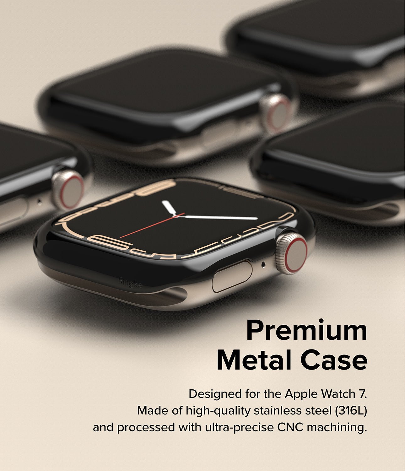 Case Ringke Bezel Styling Apple Watch 41MM Series 9, 8, 7 (Metal) - Ringke - Funda Apple Watch6 - 4 - 1 / AW7 - 41 - 03Dastore