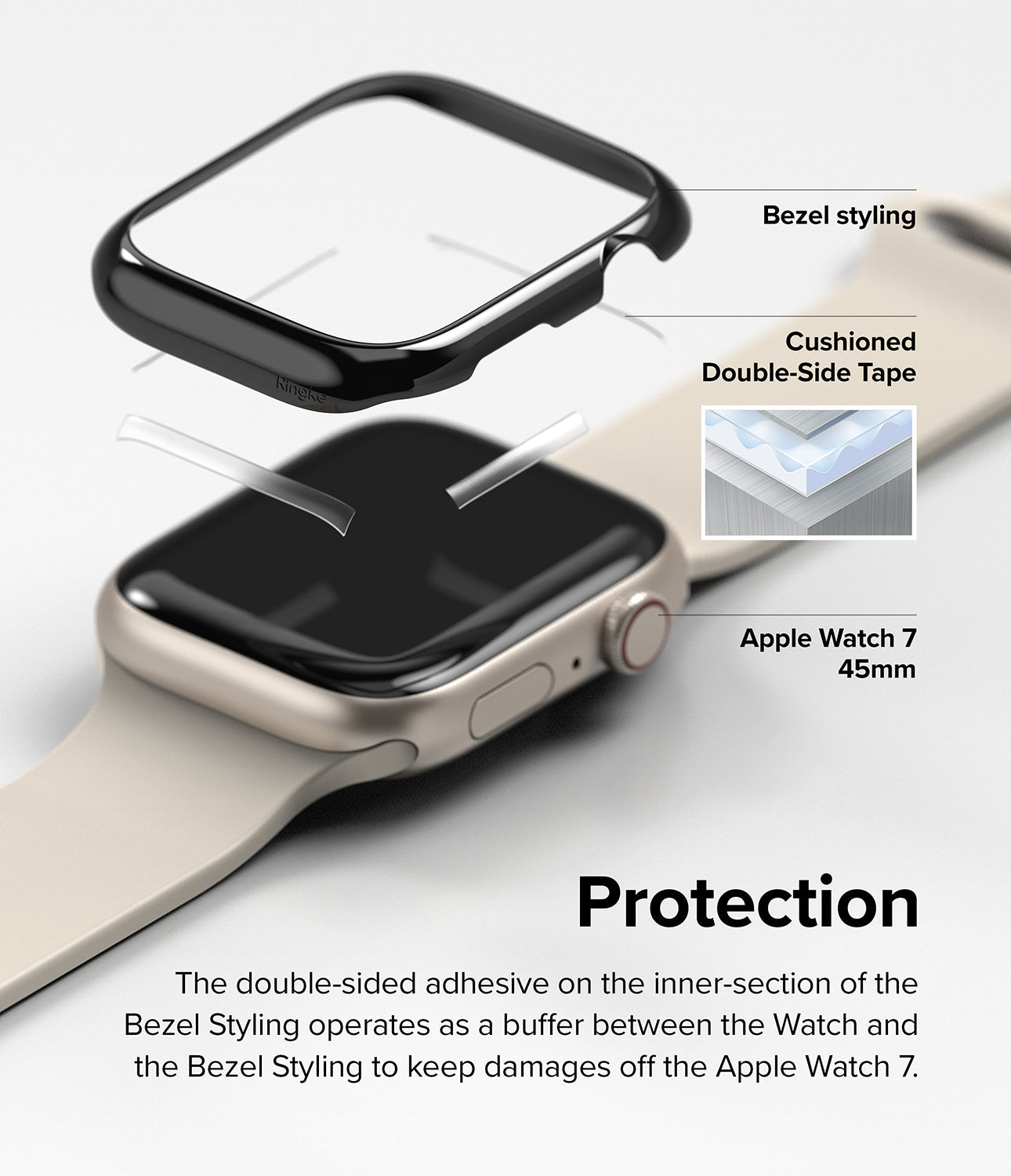 Case Ringke Bezel Styling Apple Watch 41MM Series 9, 8, 7 (Metal) - Ringke - Funda Apple Watch6 - 4 - 1 / AW7 - 41 - 03Dastore