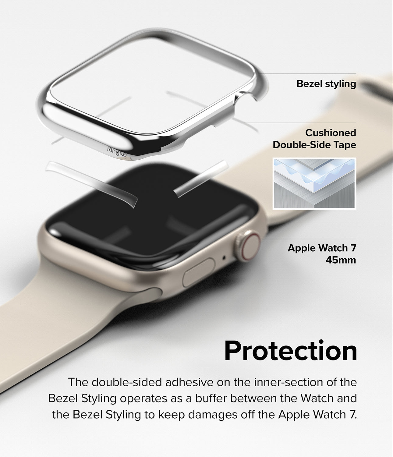 Case Ringke Bezel Styling Apple Watch 41MM Series 9, 8, 7 (Metal) - Ringke - Funda Apple Watch6 - 5 - 9 / AW7 - 41 - 01Dastore