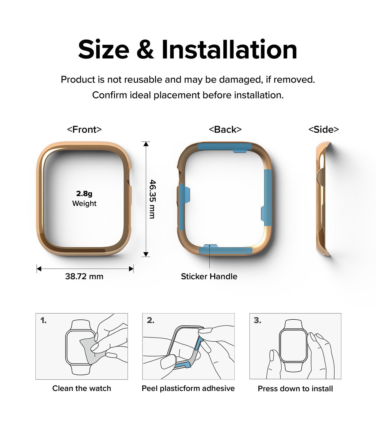 Case Ringke Bezel Styling Apple Watch 41MM Series 9, 8, 7 (Metal) - Ringke - Funda Apple Watch6 - 6 - 4 / AW7 - 41 - 02Dastore