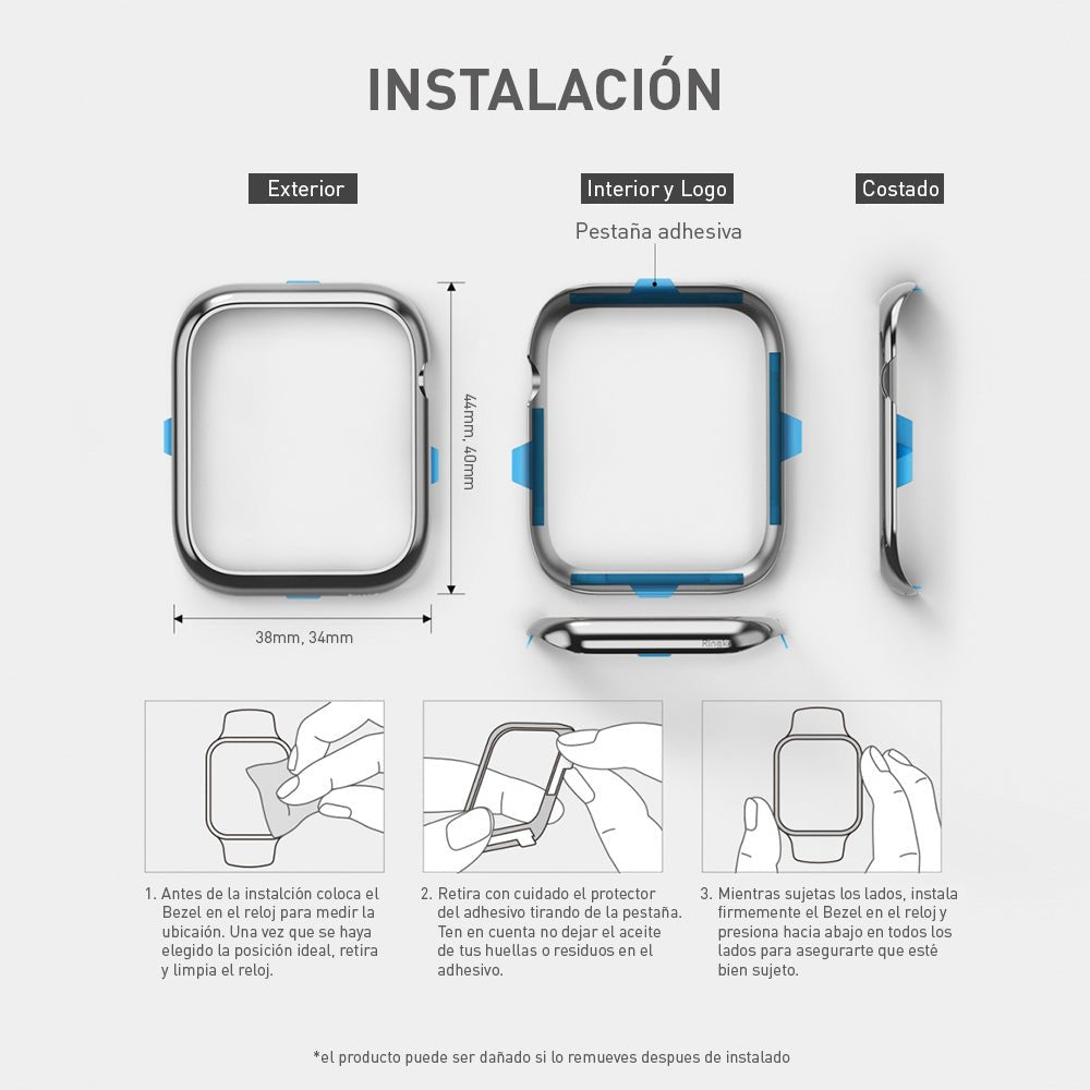 Case Ringke Bezel Styling Apple Watch - 44mm - Ringke - Funda Apple Watch11 - 1 - 2 / AW4 - 44 - 07Dastore