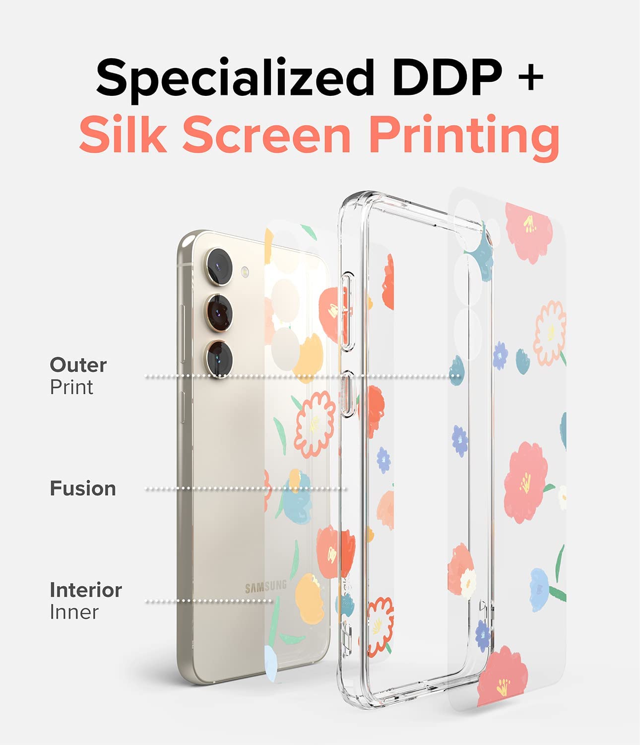 Case Ringke Fusion Design Galaxy S23 - Floral - Ringke - Funda/ CRFDGS23 - FLDastore