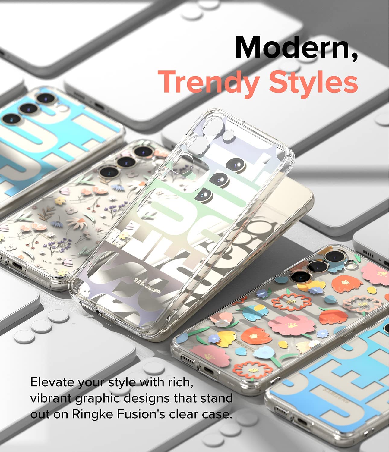 Case Ringke Fusion Design Galaxy S23 - Floral - Ringke - Funda/ CRFDGS23 - FLDastore