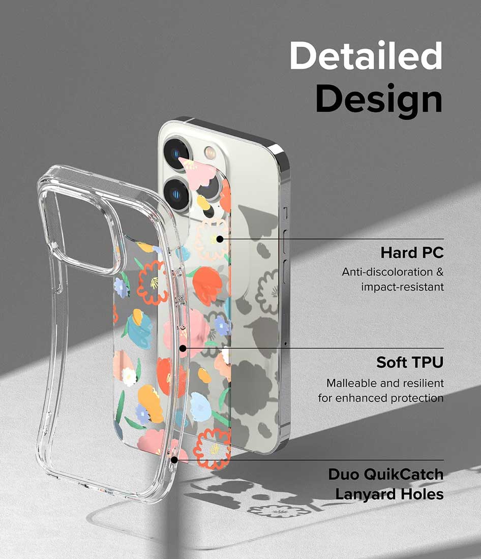Case Ringke Fusion Design iPhone 14 Pro - Floral - Ringke - Funda1 - 8 - 4 / CRFDIPH14P - FLDastore