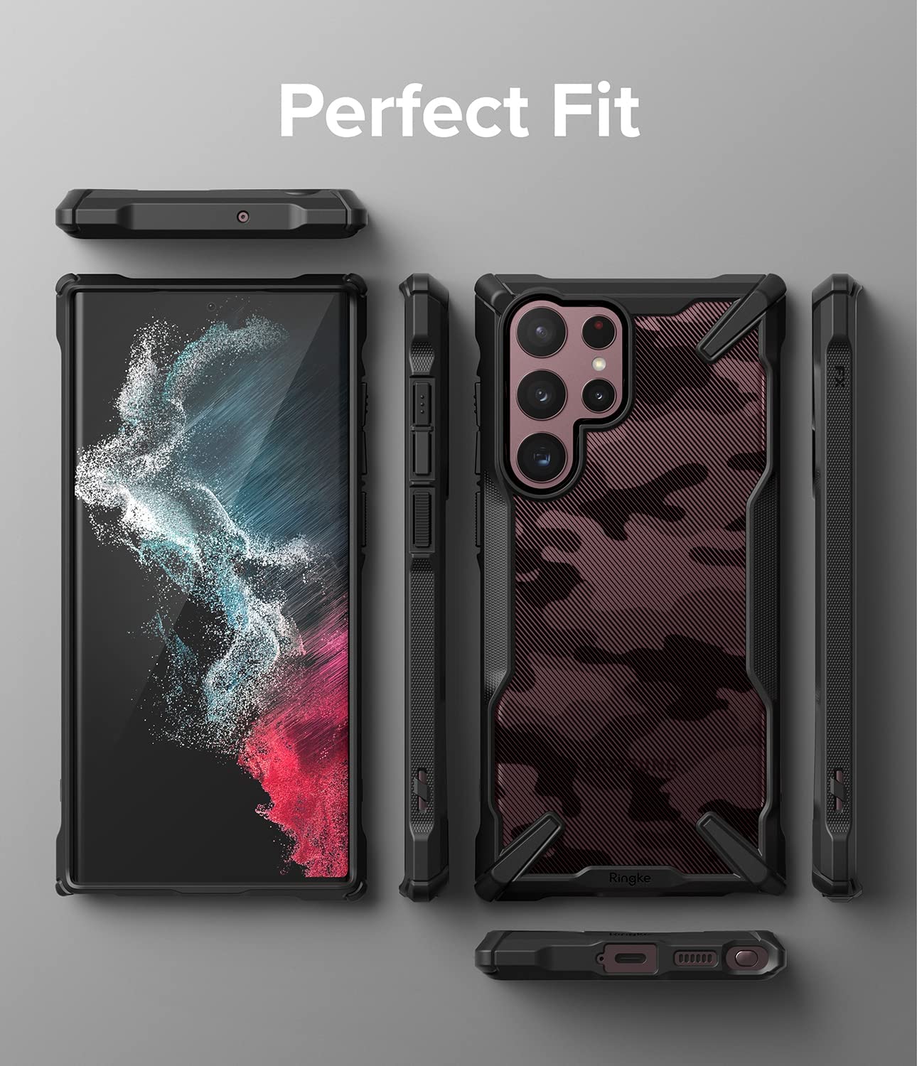 Case Ringke Fusion - X Design Galaxy S22 Ultra - Camo Black - Ringke - Funda2 - 3 - 7 / CRFXDGS22U - CBDastore
