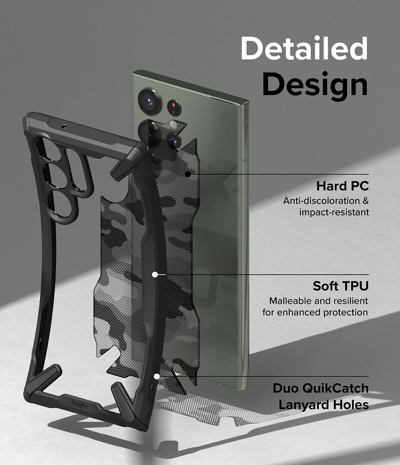 Case Ringke Fusion - X Design Galaxy S23 Ultra - Camo Black - Ringke - Funda1 - 1 - 9 / CRFXDGS23U - CMBCKDastore