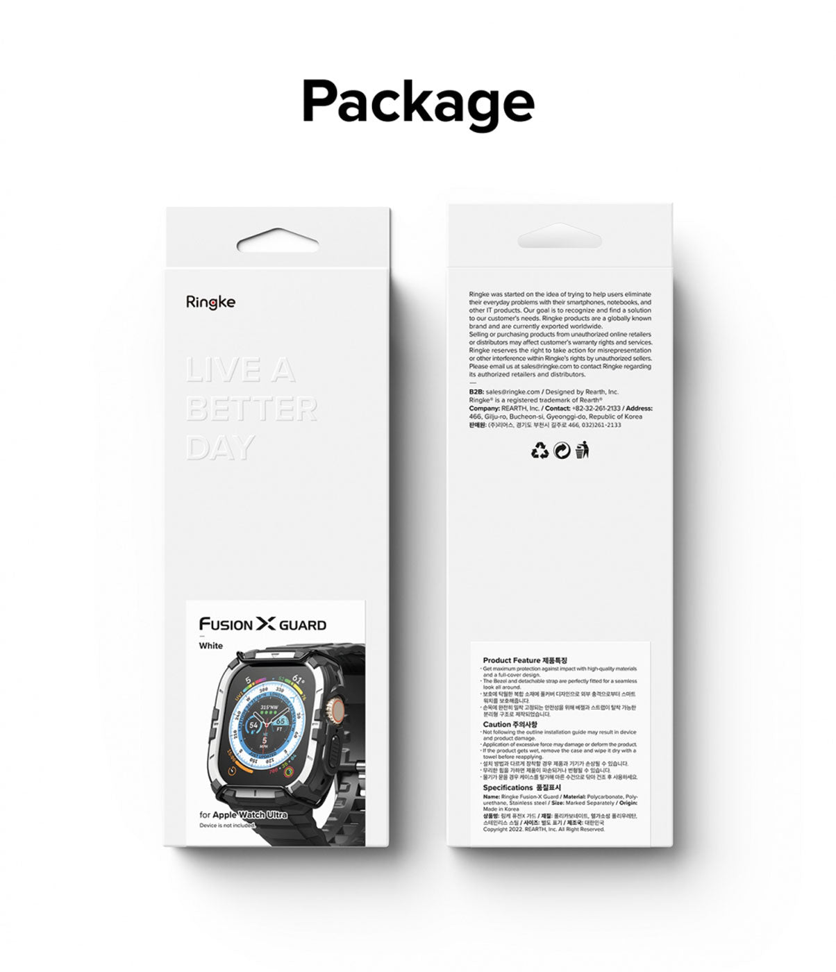 Case Ringke Fusion X Guard + Wire Apple Watch Ultra 2 / 1 - 49mm (Case + correa) - Ringke - Funda Apple Watch8 - 7 - 8 / CSRFXGWAWU - WDastore