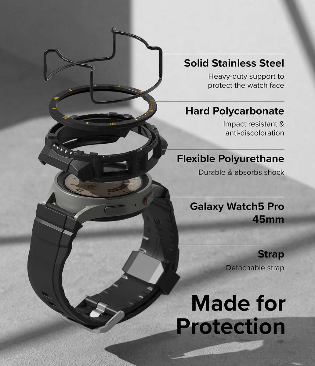 Case Ringke Fusion X Guard + Wire Galaxy Watch 5 Pro (45mm) Case + correa - Ringke - Funda Galaxy Watch5 - 4 - 6 / CRFXGUGW5P - BCKYIDastore