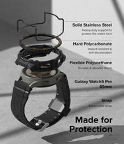 Case Ringke Fusion X Guard + Wire Galaxy Watch 5 Pro (45mm) Case + correa - Ringke - Funda Galaxy Watch5 - 4 - 6 / CRFXGUGW5P - BCKYIDastore