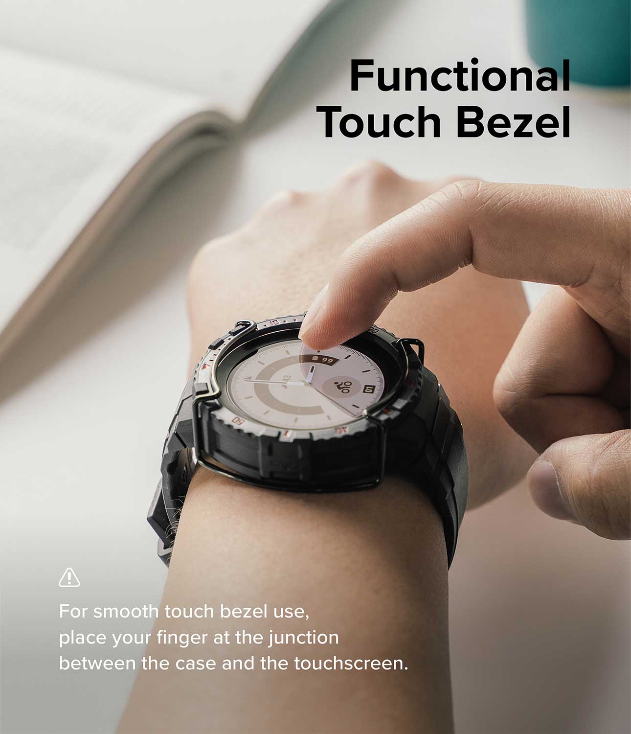 Case Ringke Fusion X Guard + Wire Galaxy Watch 5 Pro (45mm) Case + correa - Ringke - Funda Galaxy Watch5 - 5 - 2 / CRFXGUGW5P - WHBCKINDastore