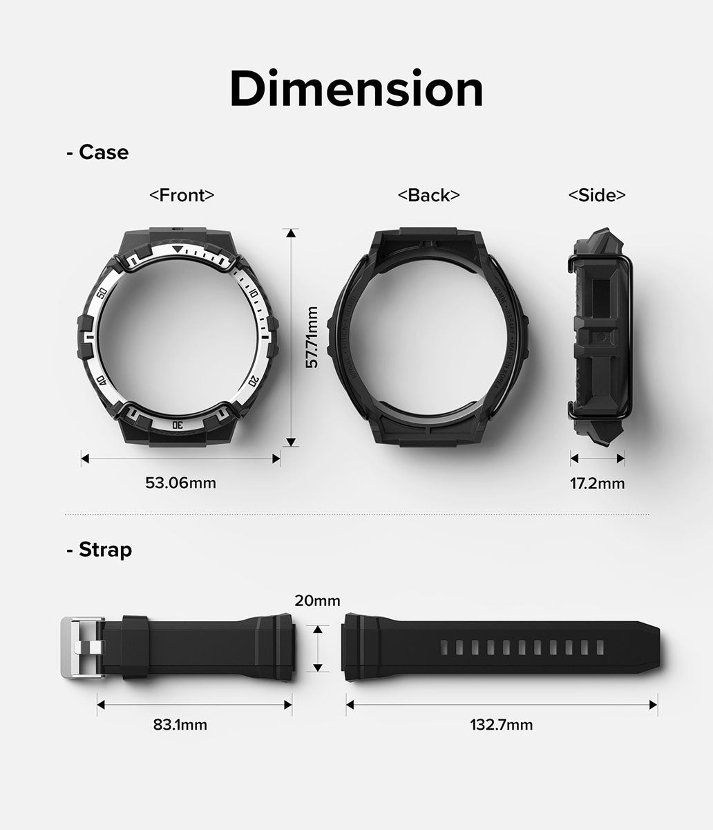 Case Ringke Fusion X Guard + Wire Galaxy Watch 5 Pro (45mm) Case + correa - Ringke - Funda Galaxy Watch5 - 5 - 2 / CRFXGUGW5P - WHBCKINDastore