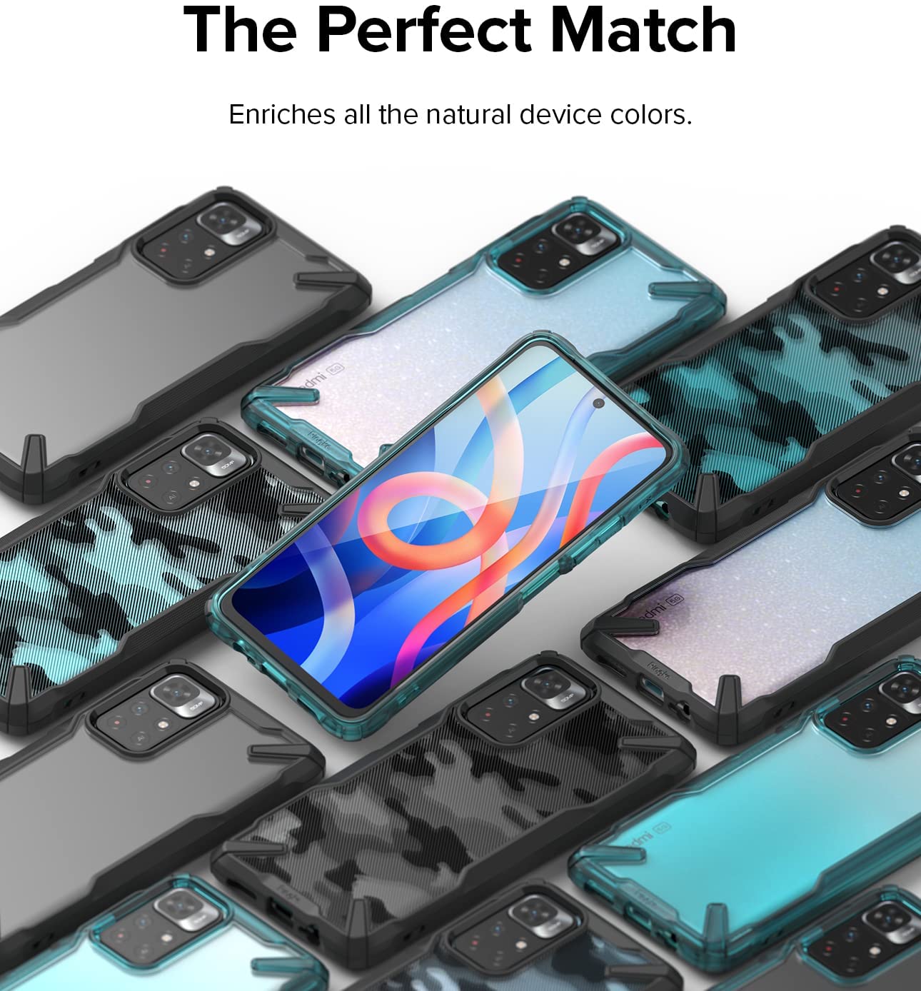 Case Ringke Fusion X Xiaomi Poco M4 Pro 5G / Note 11T 5G - Turquoise Green - Ringke - Funda10 / CRFXXRN11T5 - TGDastore