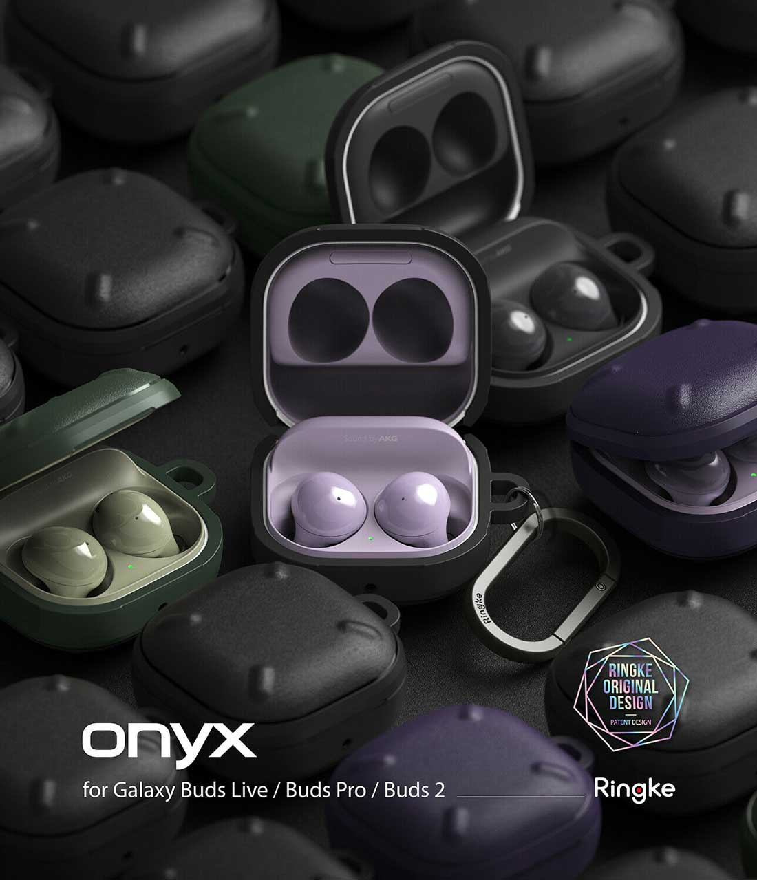 Case Ringke Onyx Galaxy Buds FE / Buds2 / 2 Pro / Live / Buds Pro - Black - Ringke - Accesorios Galaxy Buds5 - 6 - 5 / CROGBP - BDastore