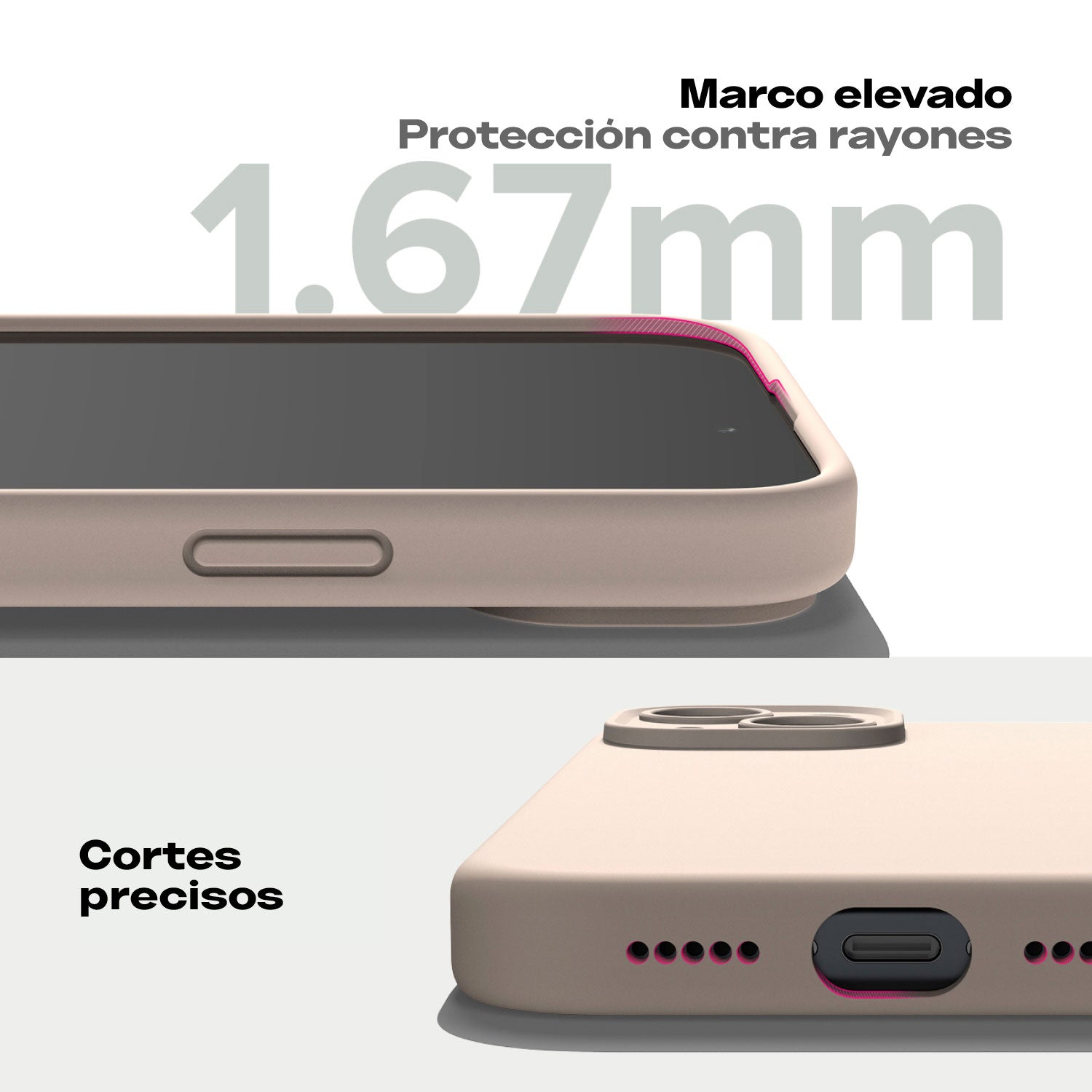 Case Ringke Silicone Magnetic iPhone 15 - Pink Sand - Ringke - Funda2 - 7 - 9 / CRSMIP15 - PSDastore