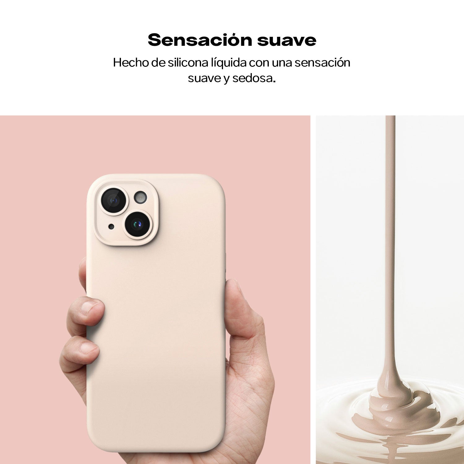 Case Ringke Silicone Magnetic iPhone 15 - Pink Sand - Ringke - Funda2 - 7 - 9 / CRSMIP15 - PSDastore