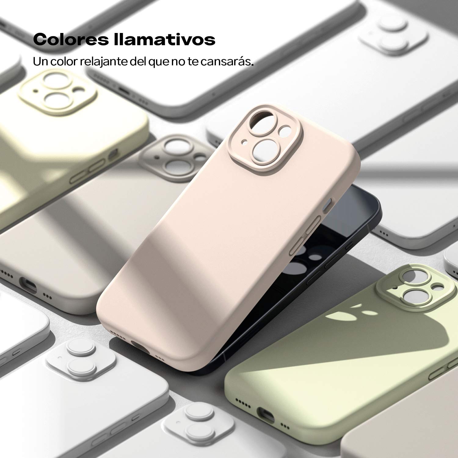 Case Ringke Silicone Magnetic iPhone 15 - Pink Sand - Ringke - Funda2 - 7 - 9 / CRSMIP15 - PSDastore