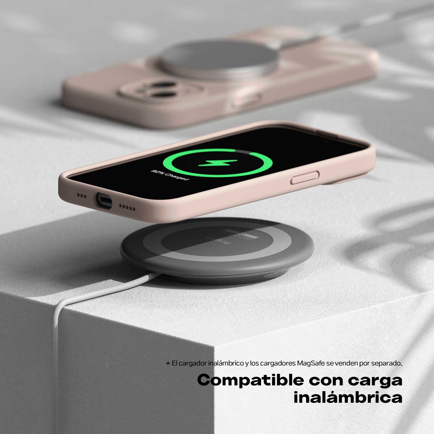 Case Ringke Silicone Magnetic iPhone 15 - Pink Sand - Ringke - Funda2 - 7 - 9 / CRSMIP15 - PSDastore