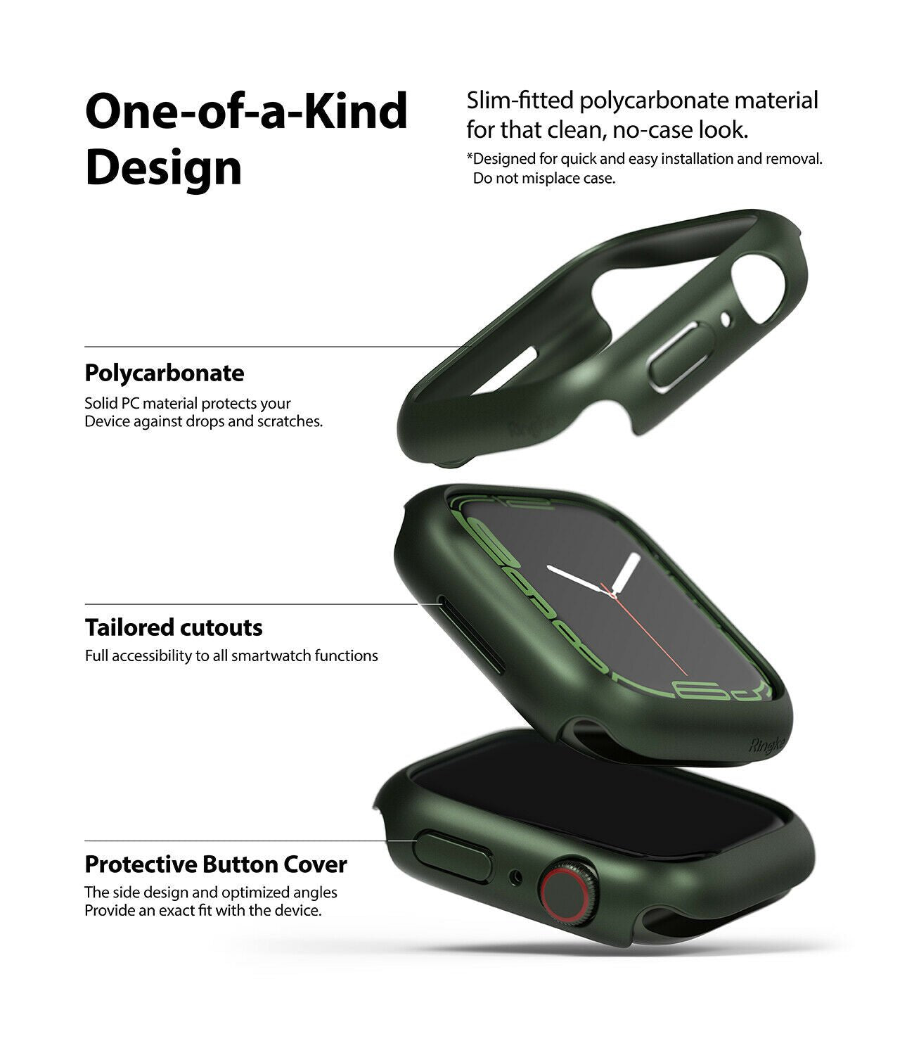 Case Ringke Slim Apple Watch 41MM Series 9, 8, 7 (2 PACK) - Ringke - Funda Apple Watch6 - 3 - 1 / CRSCAWS741MM - DGDastore