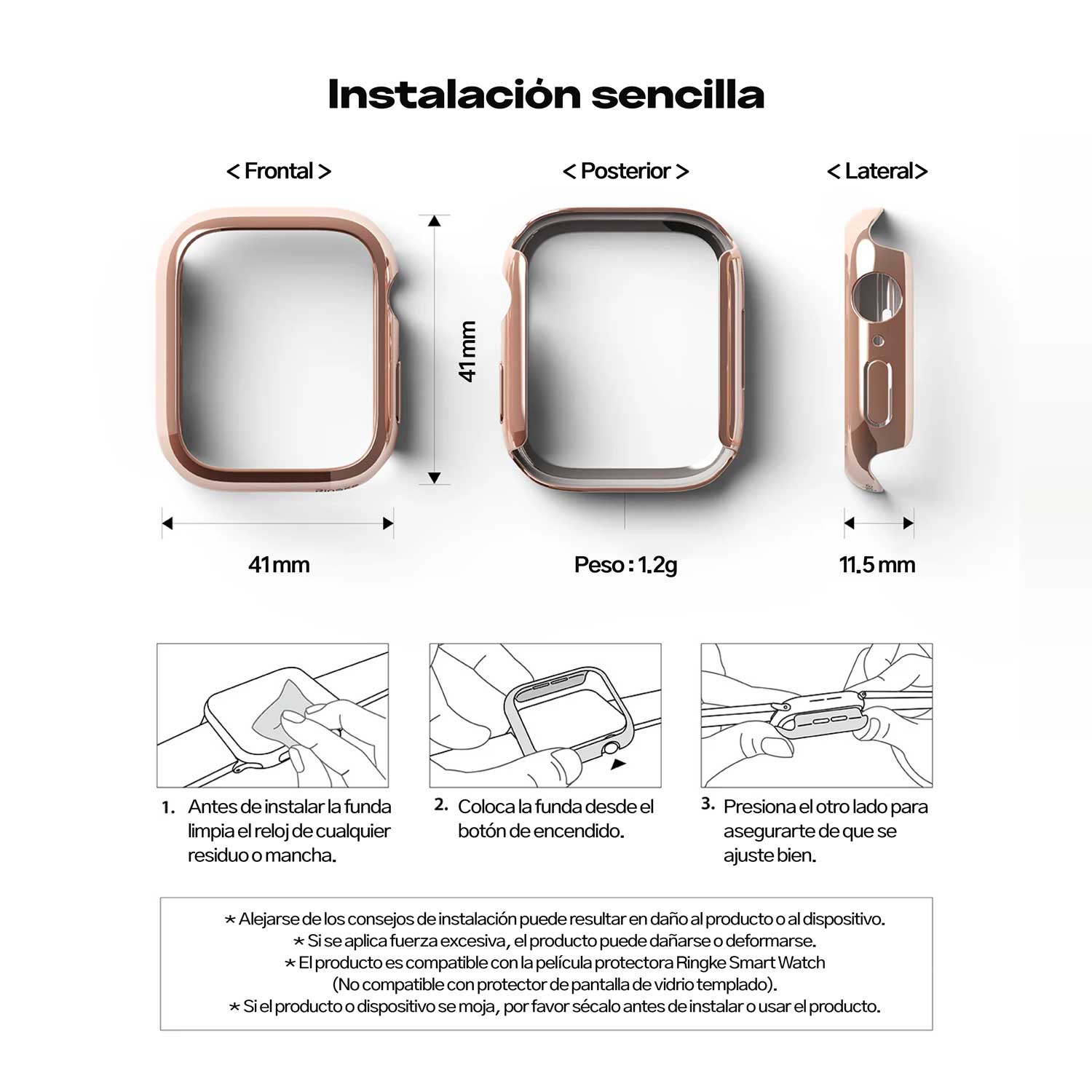 Case Ringke Slim Apple Watch 41MM Series 9, 8, 7 (2 PACK) - Ringke - Funda Apple Watch6 - 4 - 9 / CRSCAWS741MM - CRGCDastore