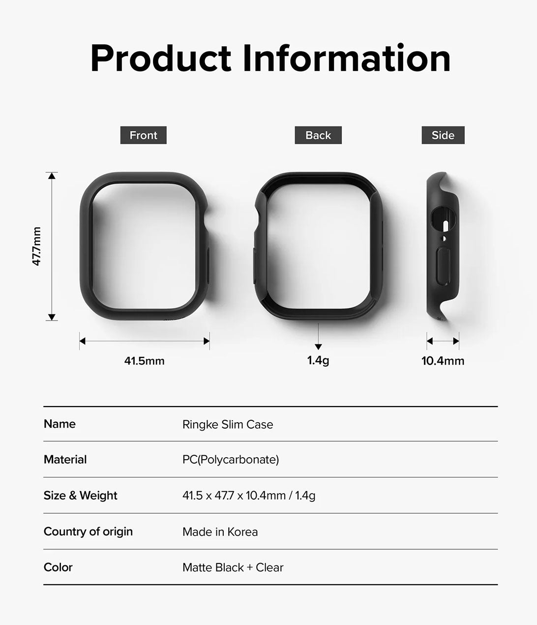 Case Ringke Slim Apple Watch 46MM Serie 10 (2 PACK) - Ringke - Funda Apple Watch6 - 8 - 7 / CRSAWS1046MM - MTBCKDastore