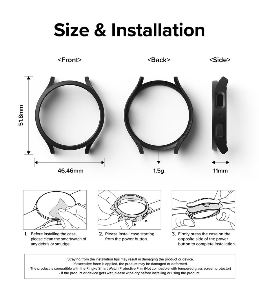 Case Ringke Slim Galaxy Watch 6 (44MM) 2 Pack - Ringke - Funda Galaxy Watch/ CRSGW644MMDastore