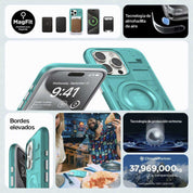 Case Spigen Classic C1 Mag iPhone 15 Pro Max (MagSafe) - Bondi Blue - Spigen - Funda4 - 5 - 9 / CSCSC1IPH15PM - BBDastore