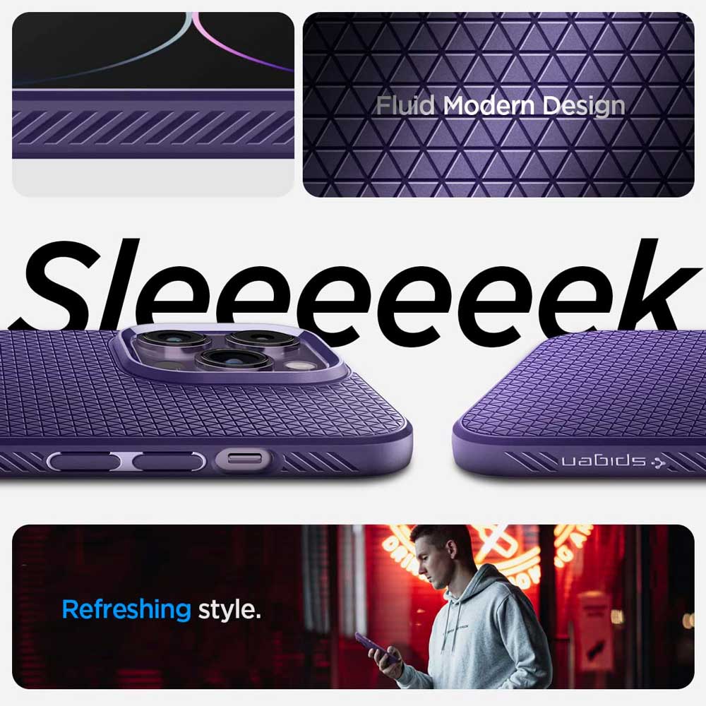 Case Spigen Liquid Air Armor iPhone 14 Pro - Deep Purple - Spigen - Funda4 - 6 - 3 / CSLAIPH14P - DPDastore