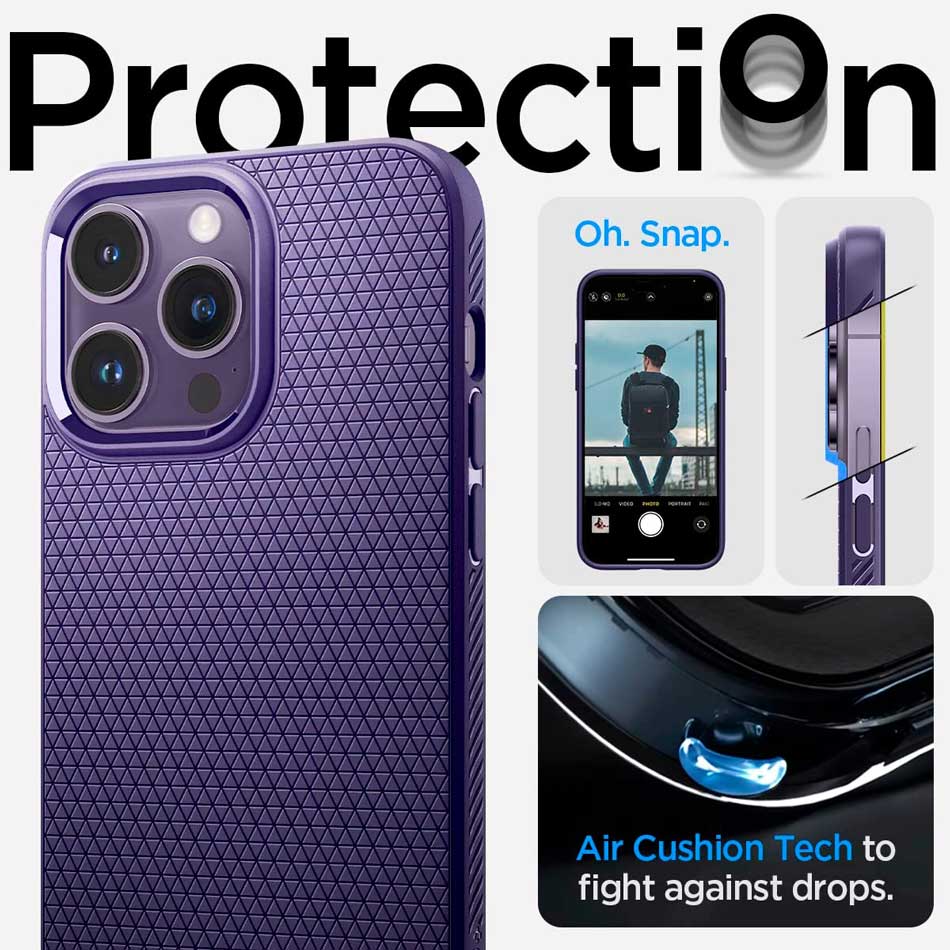 Case Spigen Liquid Air Armor iPhone 14 Pro - Deep Purple - Spigen - Funda4 - 6 - 3 / CSLAIPH14P - DPDastore