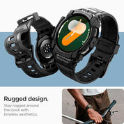 Case Spigen Rugged Armor Pro Galaxy Watch 7 (44mm) Case + correa - Spigen - Funda Galaxy Watch/ CSRAPGW744CCBDastore