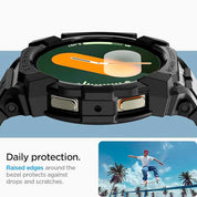 Case Spigen Rugged Armor Pro Galaxy Watch 7 (44mm) Case + correa - Spigen - Funda Galaxy Watch/ CSRAPGW744CCBDastore