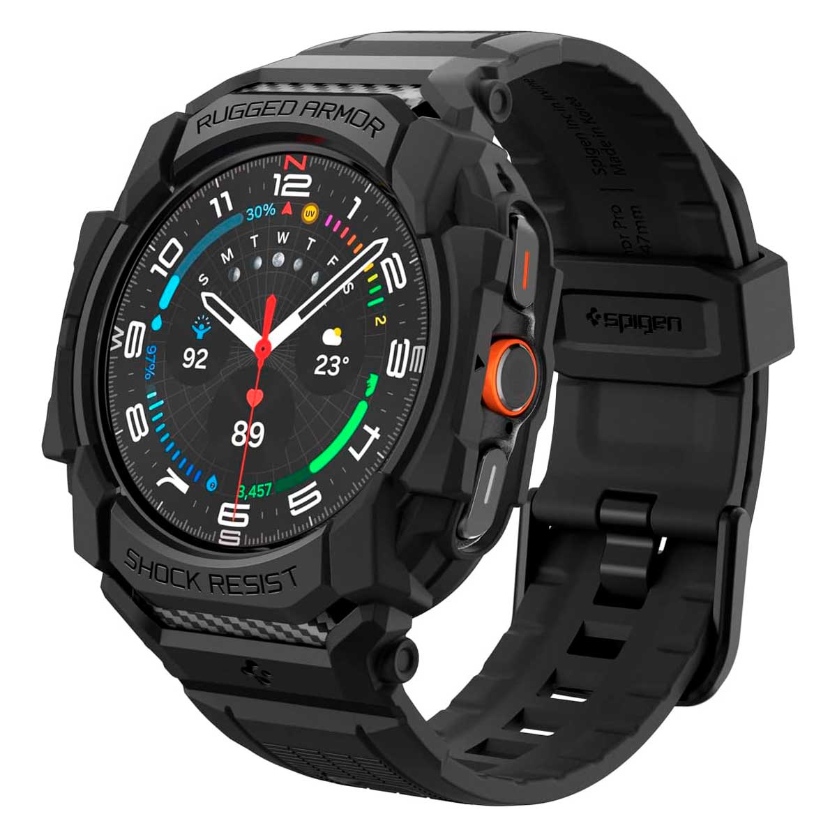 Case Spigen Rugged Armor Pro Galaxy Watch Ultra (47mm) Case + correa - Spigen - Funda Galaxy Watch5 - 8 - 5 / CSRAPGWUTCCBDastore
